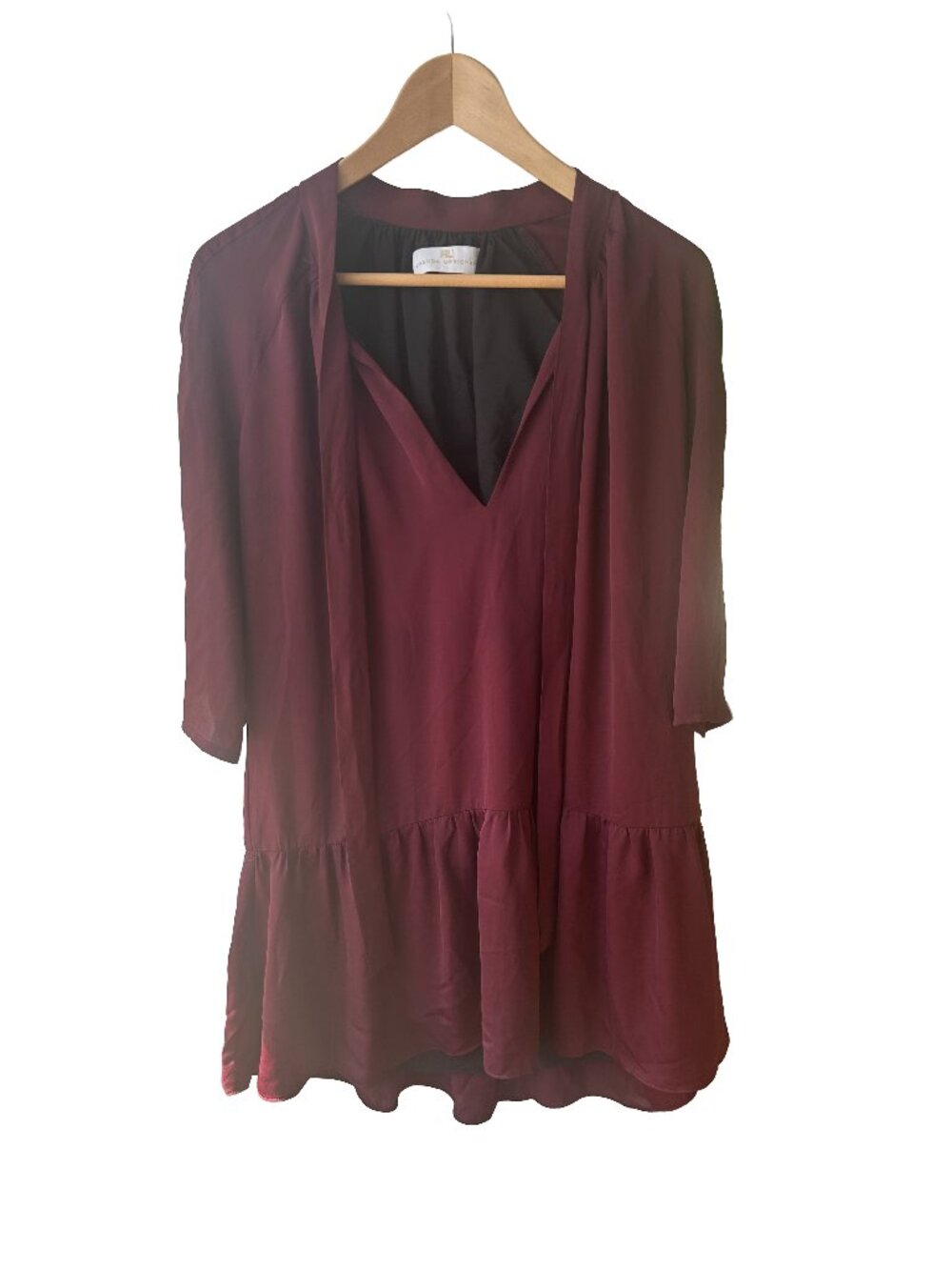 Amanda Uprichard Burgundy Dress – Flowy & Elegant – Excellent Condition